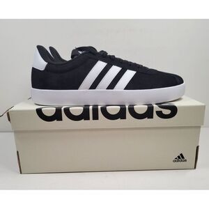 Adidas VL Court 3.0 Shoes Mens 9.5 Black/White Low Top Sneaker Skateboard ID6278